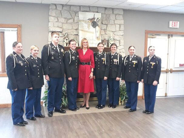 BJSHS CADETS WELCOME LIEUTENANT GOVERNOR SUZANNE CROUCH TO HARTFORD CITY!